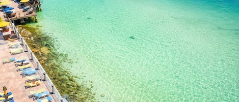 Beach nearby, sun-loungers, beach towels