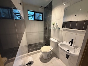Family Room, Shared Bathroom | Bathroom | Shower, rainfall showerhead