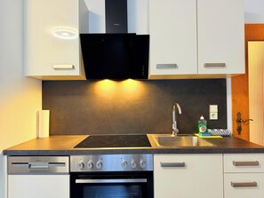 Fridge, oven, stovetop, dishwasher