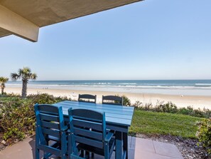 Outdoor dining - NEW LISTING ~ Oceanfront Condo ~ Great Location! (Saint Augustine)