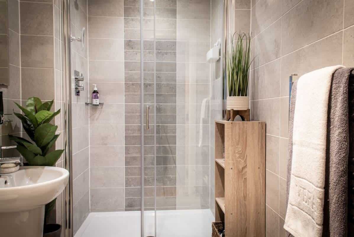 Shower, hair dryer
