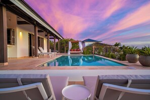 Outdoor pool - Kas Ubuntu - Villa with Panoramic Ocean Views (Kralendijk)