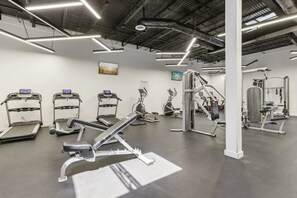 Fitness facility - [48] ATX Studio: 1 Queen, Access to Gym & Laundry (Austin)