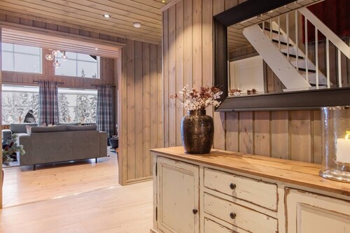 Scenic view with fireplace and EVcharger