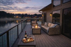 Terrace/patio - Beach House by Castle Rock Lake (New Lisbon)