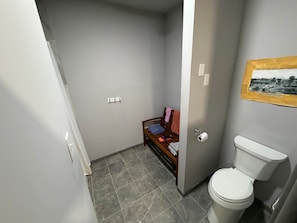 Hair dryer, towels