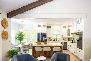 Fridge, microwave, oven, stovetop - 4BR Lake Norman Retreat  Private Cove + Luxury Lakefront Living (Troutman)