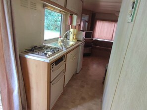 Fridge, microwave, coffee/tea maker - Accessible mobile home for 4 guests (La Tour-d'Auvergne)