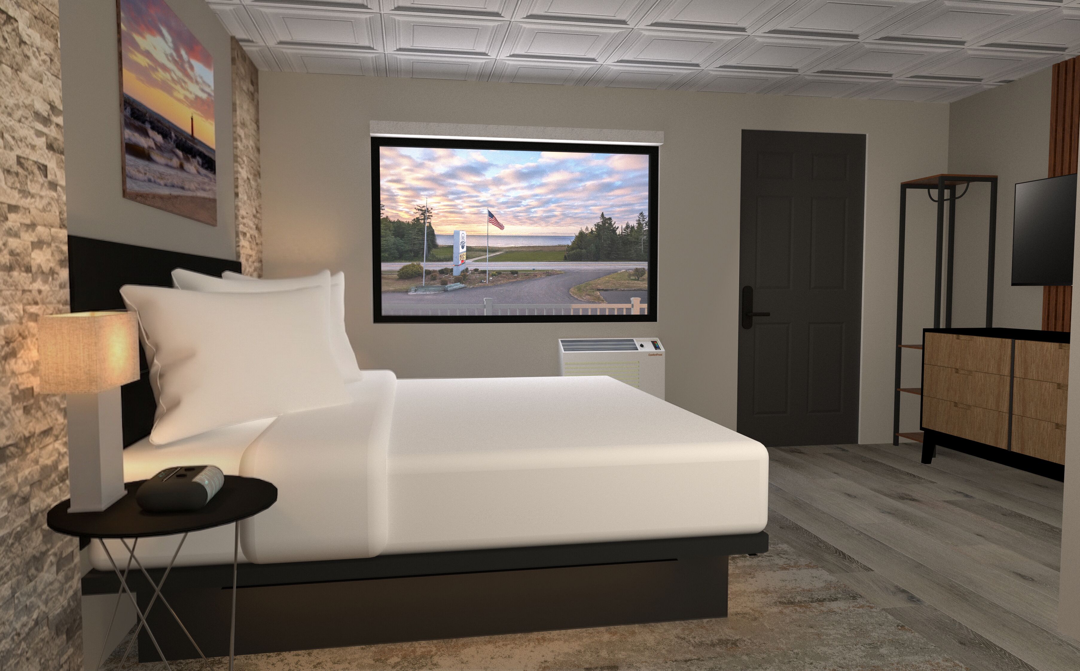 Economy Room, 1 King Bed, Lake View