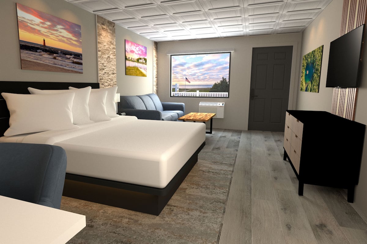 Quadruple Room, 1 King Bed with Sofa bed, Lake View