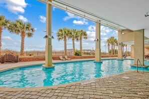 Indoor pool, a heated pool - Bahama Sands 1203 | Breathtaking Oceanfront Condo with Pools & Hot Tub (North Myrtle Beach)