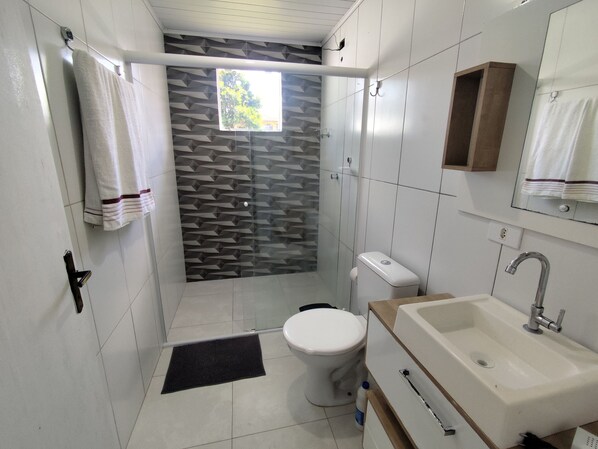 Towels, soap, toilet paper