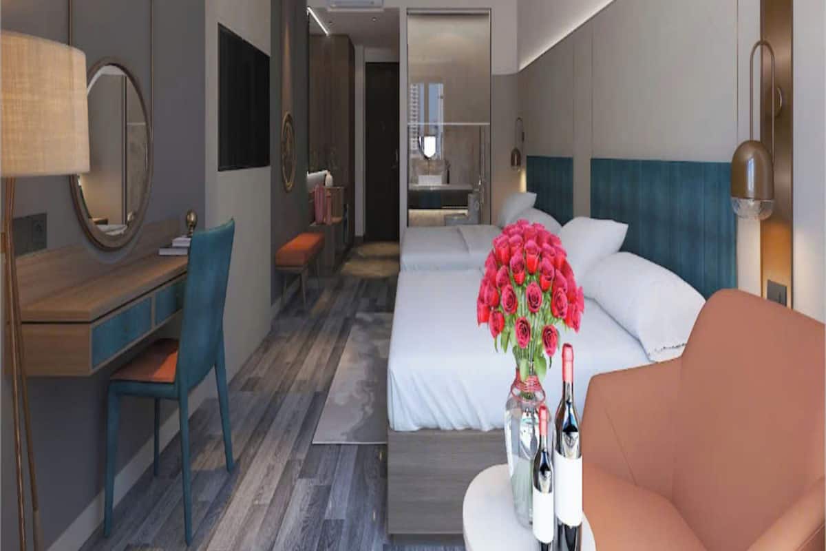 Superior-Zweibettzimmer, Stadtblick | Zimmersafe, Verdunkelungsvorhänge, kostenloses WLAN