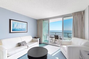 TV - 2-bedroom condo in soothing Myrtle Beach with Modern Decor. Stunning Ocean View (Myrtle Beach)