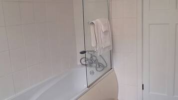 Hair dryer, towels