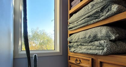 Pretty, cozy, "surprisingly spacious" house close to hospital and downtown.