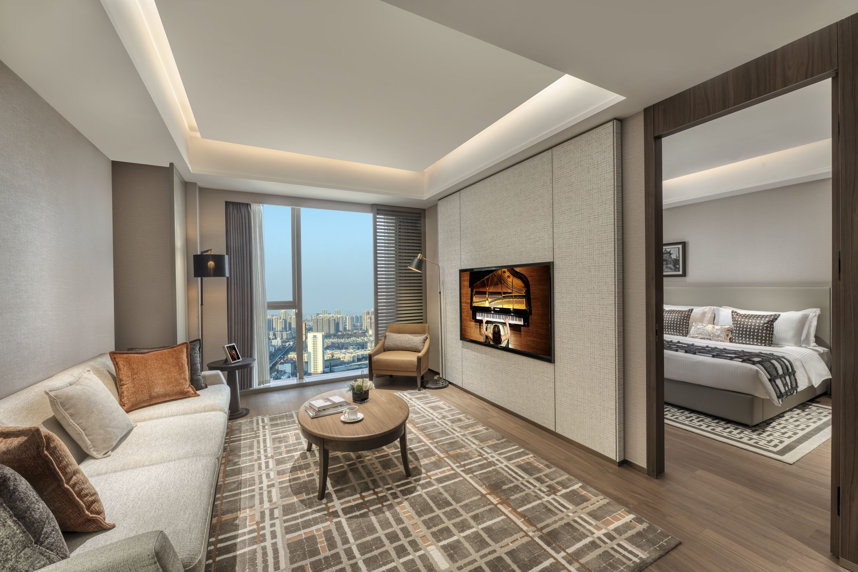 Deluxe Apartment, 1 Bedroom, Kitchen | Living area