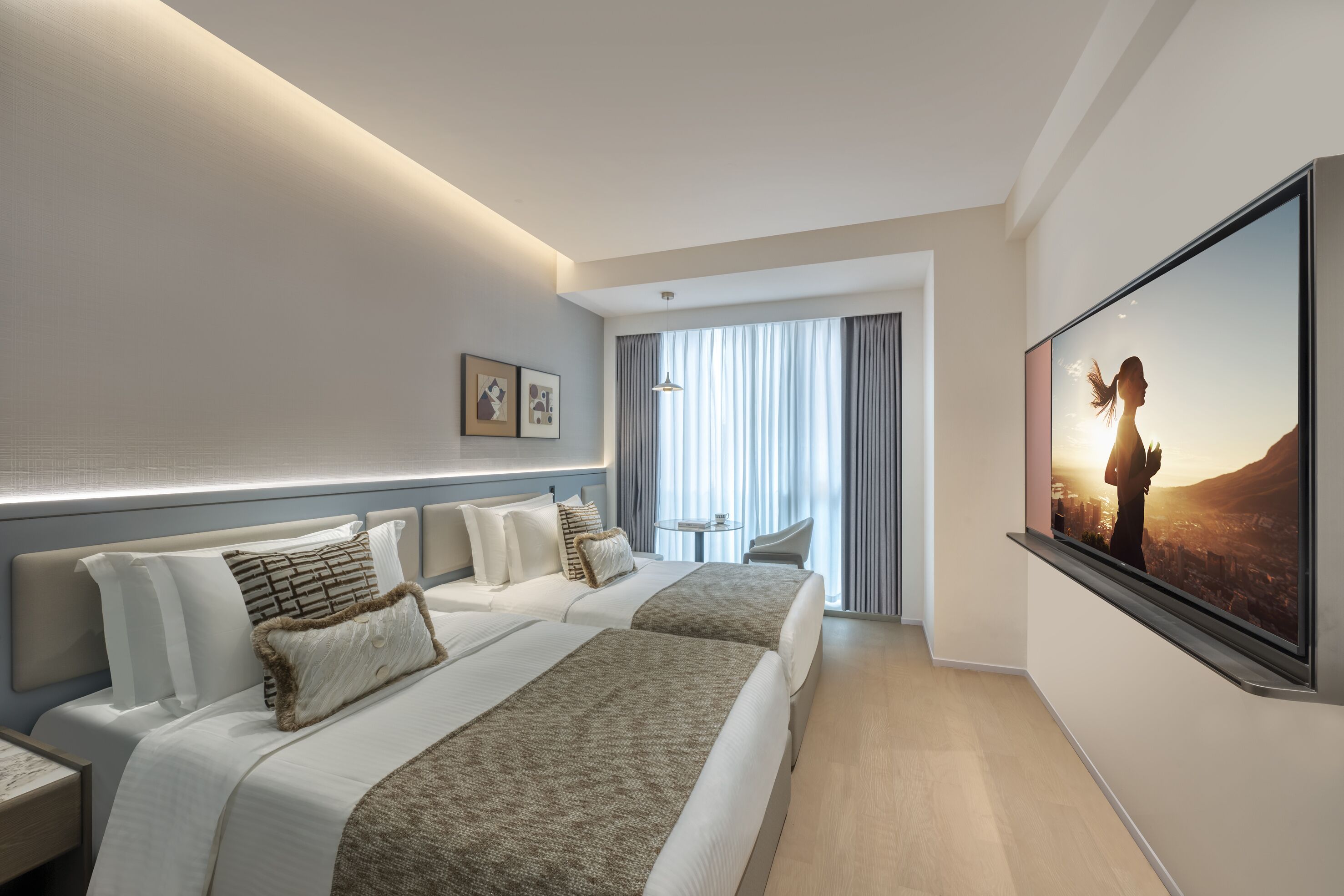 Deluxe Studio, 2 Twin Beds, Kitchen