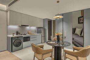 Departamento Deluxe, 1 habitación, cocina | Cocina privada