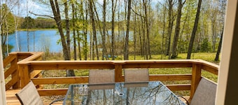 Serenity Now 4BR Lakefront Cabin + Trail Access - Sleeps 12