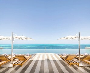 Outdoor pool, a heated pool - Studio at Hotel Mousai Cancun-Oceanview Adults Only Luxury Retreat (Cancún)
