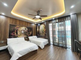 In-room safe, desk, laptop workspace, blackout drapes
