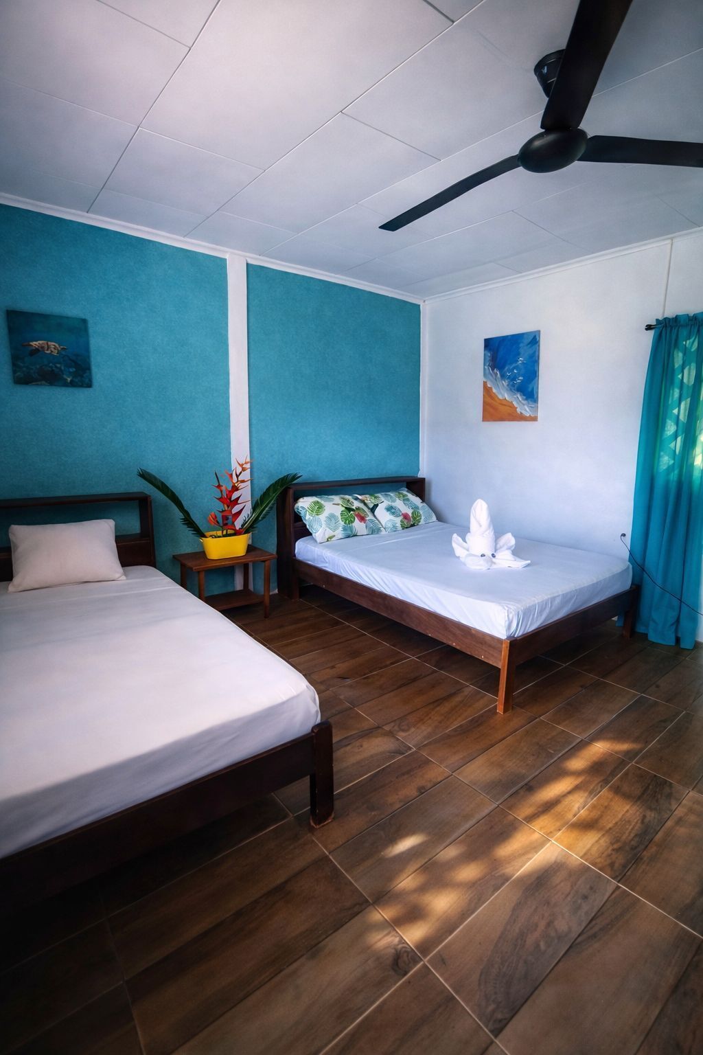 豪華雙床房, 庭院, 河景