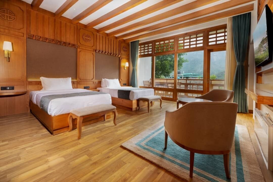 Standaard kamer, 1 twee- of 2 eenpersoonsbedden, uitzicht op bergen