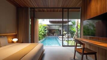 Villa, 3 chambres, piscine privée | Coffres-forts dans les chambres, bureau