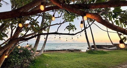 Oceanfront 2BR Beach House AC WiFi Private Yard Direct Ocean Access