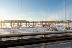 Comfort Apartment, 2 Bedrooms, Lake View | Balcony view - Bright 2BR Apartment with Lake Views (Jyväskylä)