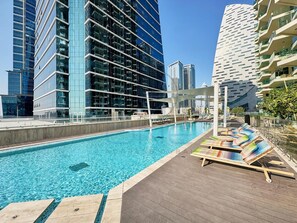 Pool - Premium 2BR Apartment at Urban Oasis, Business Bay (Location link: https://maps.app.goo.gl/NoPWN6k2sTa6JpQZ6)
