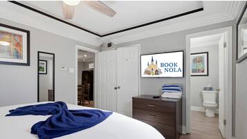 1 bedroom, iron/ironing board, travel crib, free WiFi