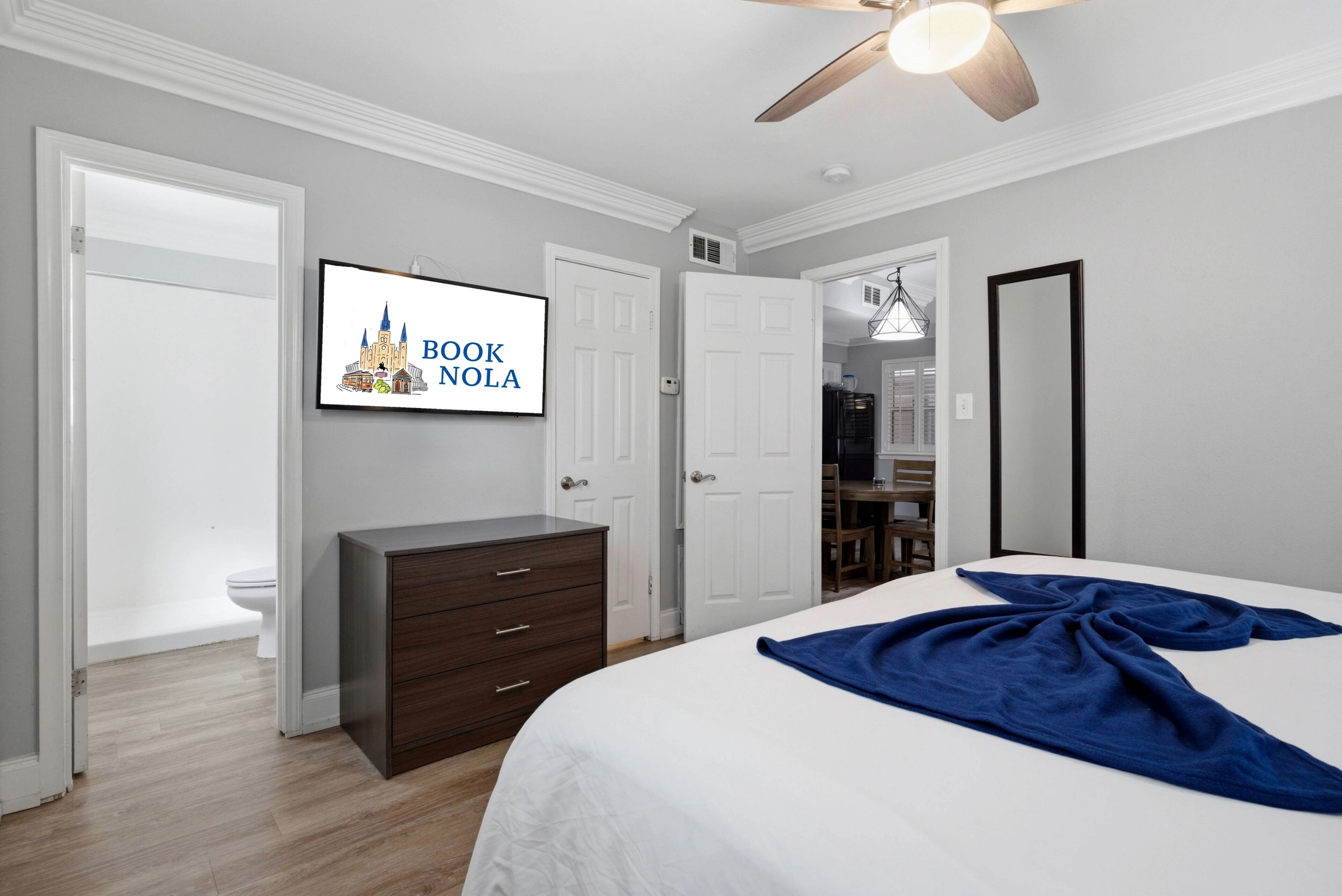 1 bedroom, iron/ironing board, travel crib, free WiFi