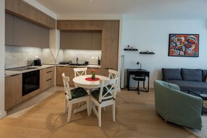 Deluxe appartement, uitzicht op de stad | Interieur