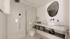 Shower, hair dryer, towels, soap - Lakeside Studios / Garden Studio (Konstanz)