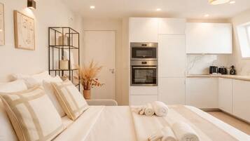 Leilighet – superior, byutsikt | Oppholdsområde