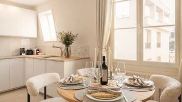 Leilighet – superior, byutsikt | Oppholdsområde