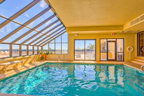 Indoor pool, a heated pool - Four Seasons 701W | 720' Fishing Pier | Beachfront | My Beach Getaways (Orange Beach)
