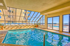 Indoor pool, a heated pool - Four Seasons 701W | 720' Fishing Pier | Beachfront | My Beach Getaways (Orange Beach)