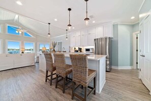 House, Multiple Beds, Pool Access (Baja Breeze) | Private kitchen - Beach House on the Bay With Private Dock (Gulf Shores)