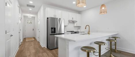 單棟房屋, 多張床, 露台, 花園景 (Salt Run Bungalow) | 私人廚房