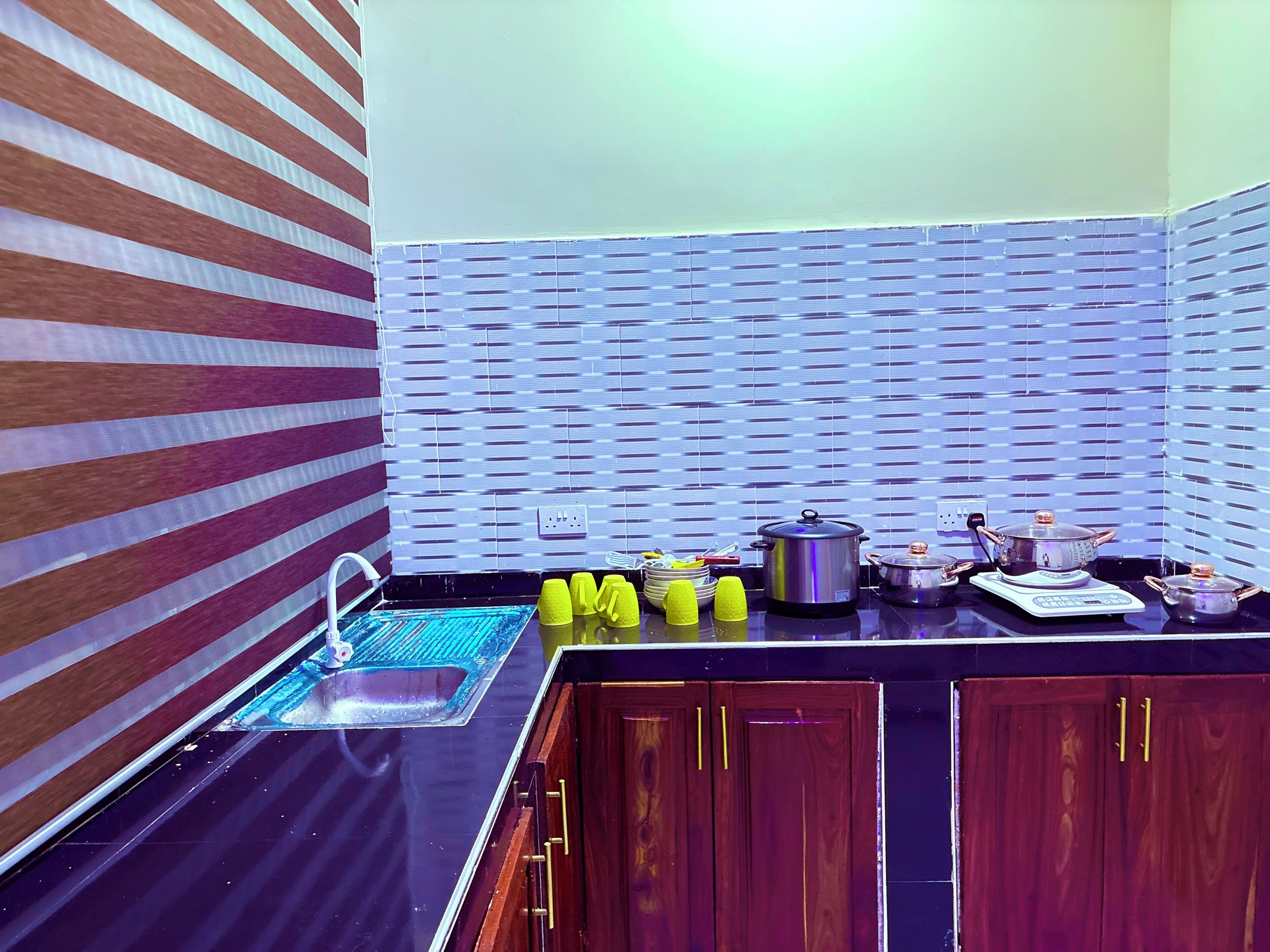 Frigorífico, hervidor eléctrico y papel de cocina