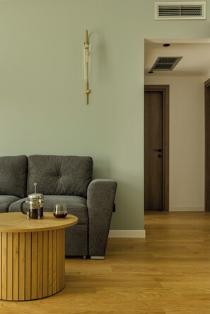 Deluxe Apartment, 2 Bedrooms, City View | Living area - The Offset (Ioannina)