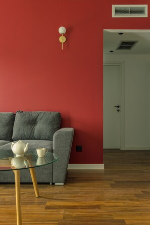 Deluxe Apartment, 2 Bedrooms, City View | Living area - The Offset (Ioannina)