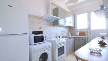 Apartemen, balkon, pemandangan kota | Dapur pribadi