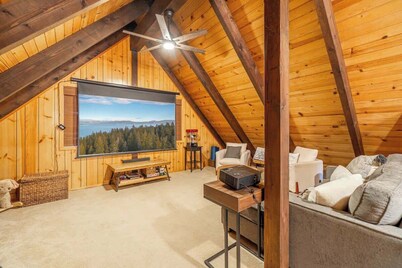 West Shore Tahoe Cabin - Loft Movie Nights Pets
