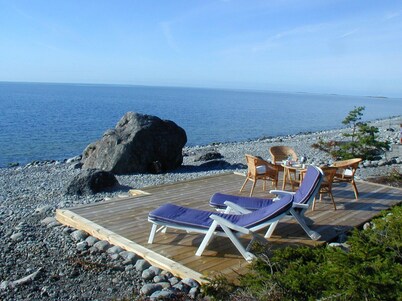 Private beach with unique views of the Baltic Sea