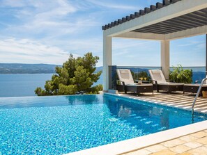 Villa | Pool | Indoor pool, outdoor pool - Estate With Sea Views Near Omis (Omis)