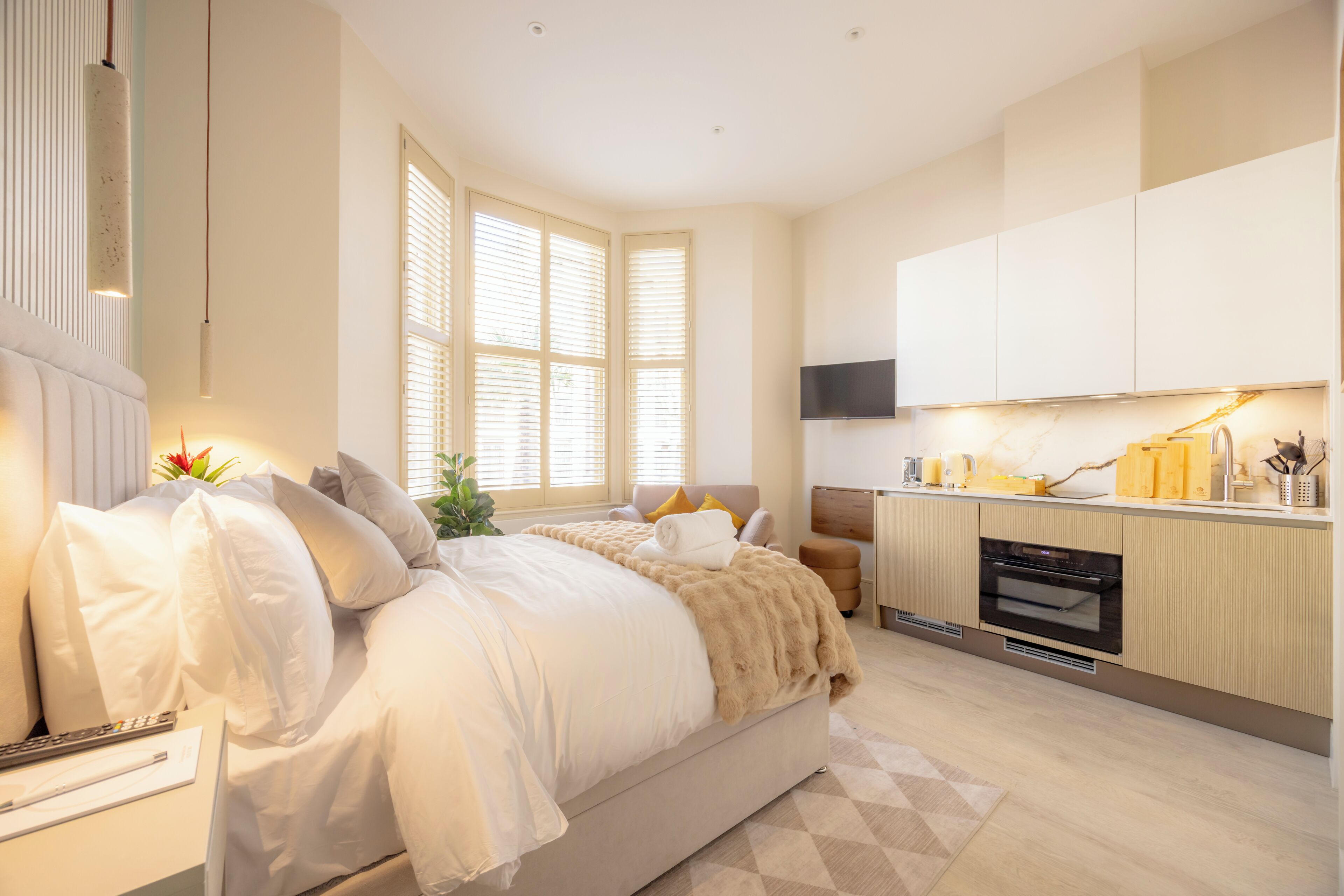 华丽开间, 1 张双人床和 1 张沙发床